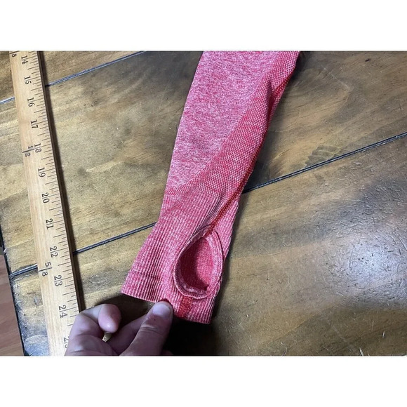 Gymshark Flex Sports Long Sleve Crop Top Size S Red Gym Training Sports Top - Picture 5 of 11